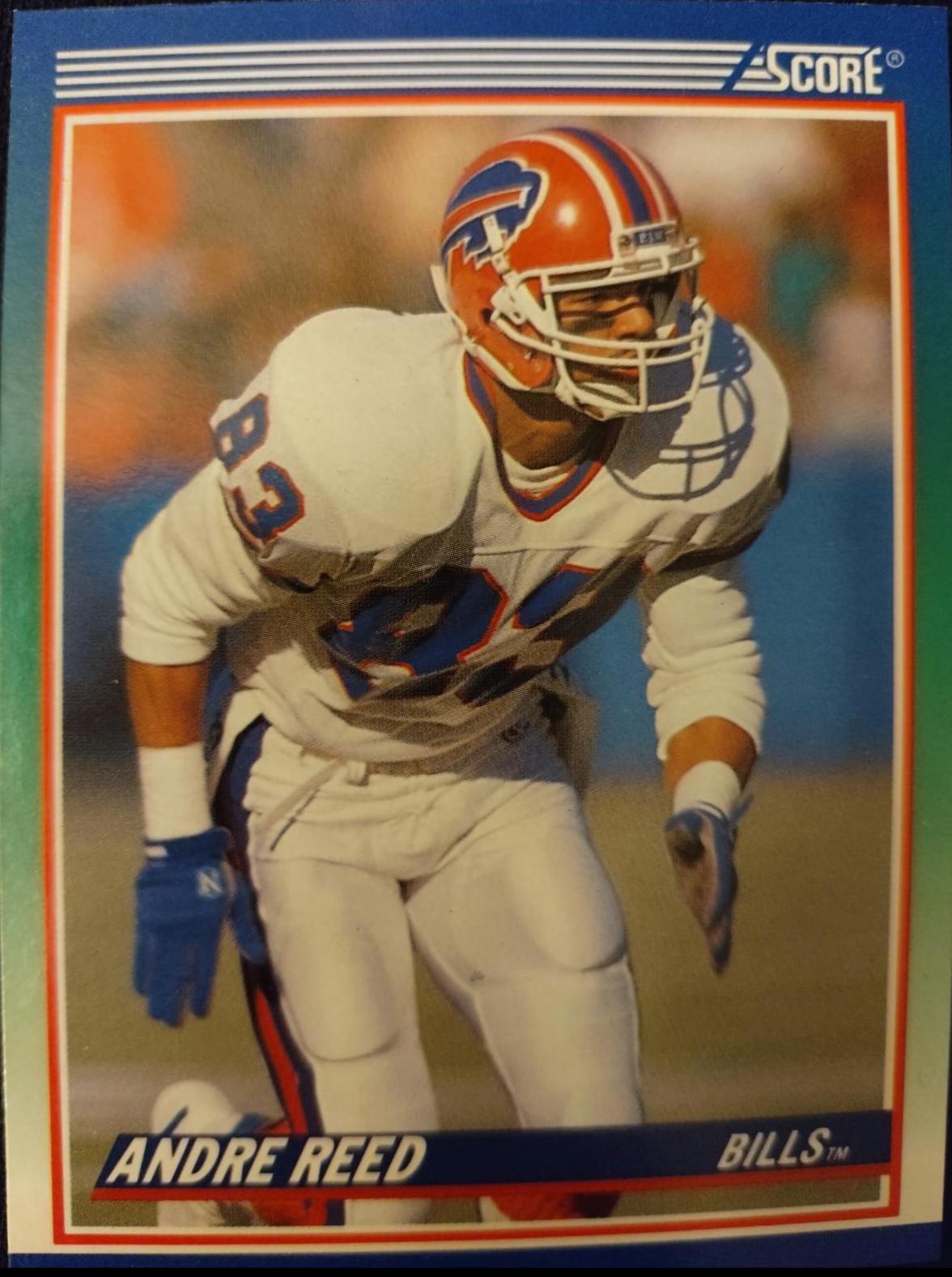 Andre Reed #95 Football Cards 1990 Panini Score 100 Hottest