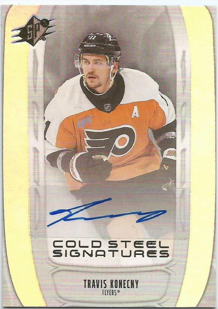 Travis Konecny #CS-TK 2025-26 SPx Hockey Cold Steel Signatures