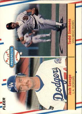 Jack Savage, Todd Simmons #650 Baseball Cards 1988 Fleer