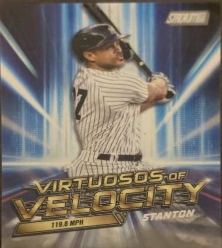 Giancarlo Stanton #VV-12 Baseball Cards 2023 Stadium Club Virtuosos of Velocity