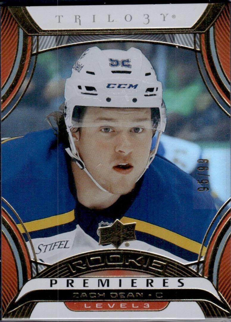Zach Dean #T-15 Hockey Cards 2024 Upper Deck Trilogy Rookie Premiere