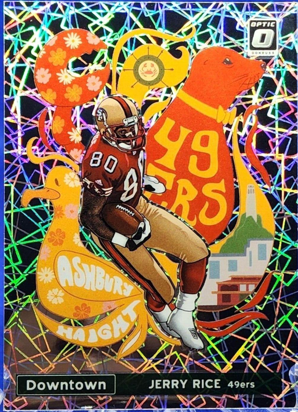 Jerry Rice #DT-30 Football Cards 2021 Panini Donruss Optic Downtown