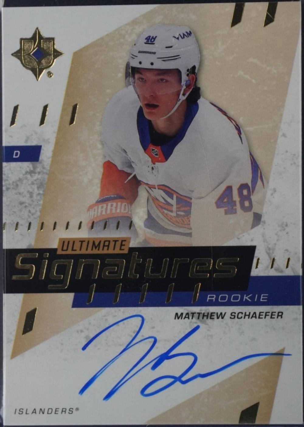 Matthew Schaefer #USR-MS 2025-26 Upper Deck Ultimate Collection Hockey Ultimate Signatures Rookies