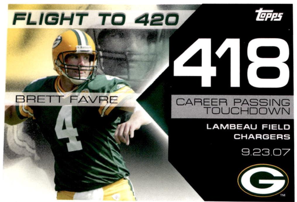Brett Favre #BF418 2008 Topps Brett Favre Collection Football