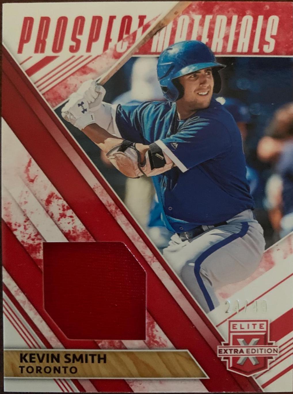 Kevin Smith #PM-KS 2019 Panini Elite Extra Edition Prospect Materials Baseball