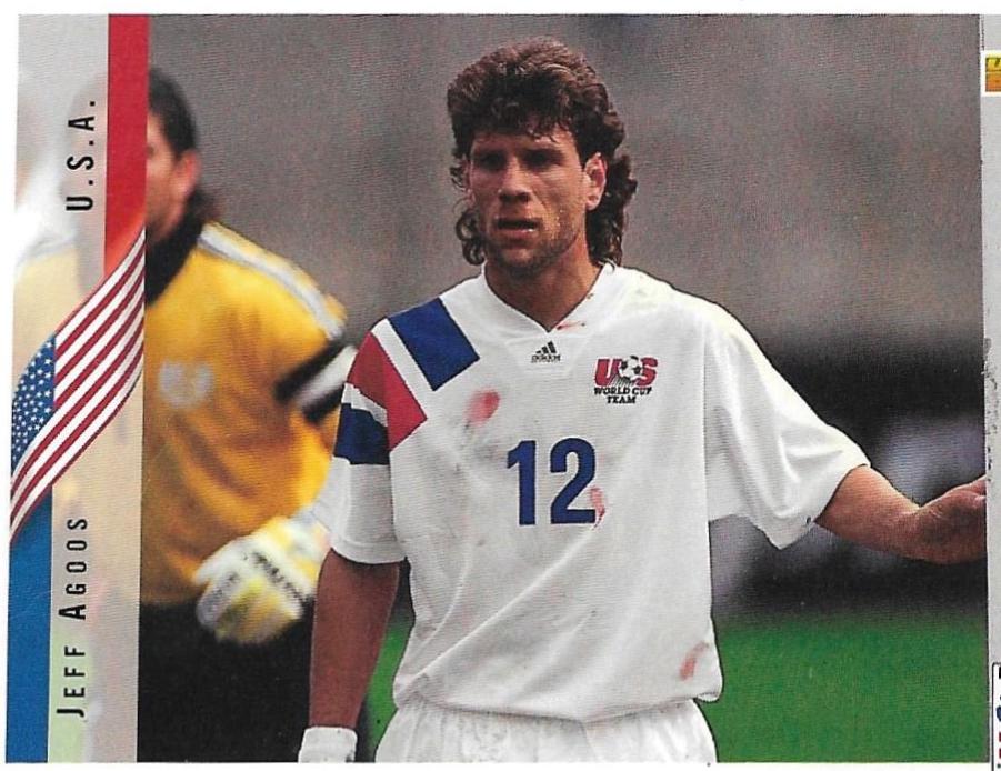 Jeff Agoos #18 Soccer Cards 1994 Upper Deck World Cup Soccer