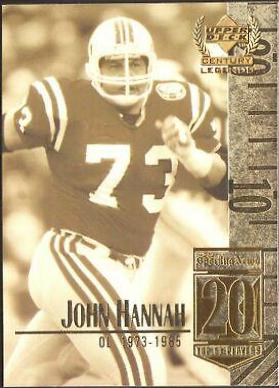 John Hannah #20 Football Cards 1999 Upper Deck Century Legends