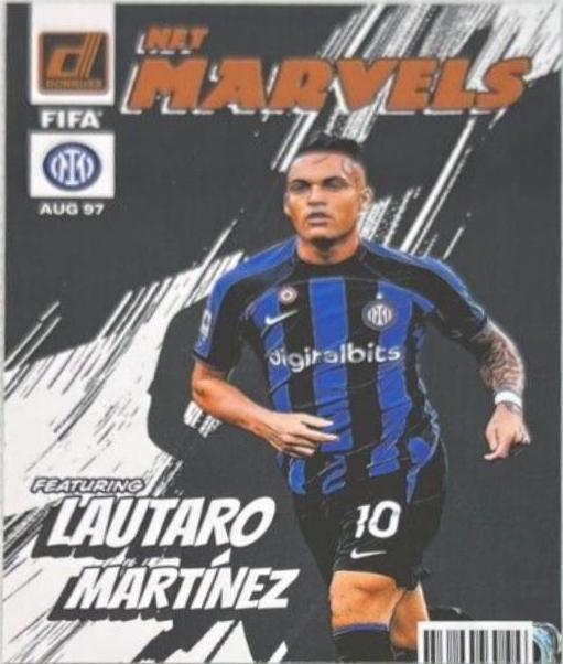 Lautaro Martinez #9 Soccer Cards 2022 Panini Donruss Net Marvels