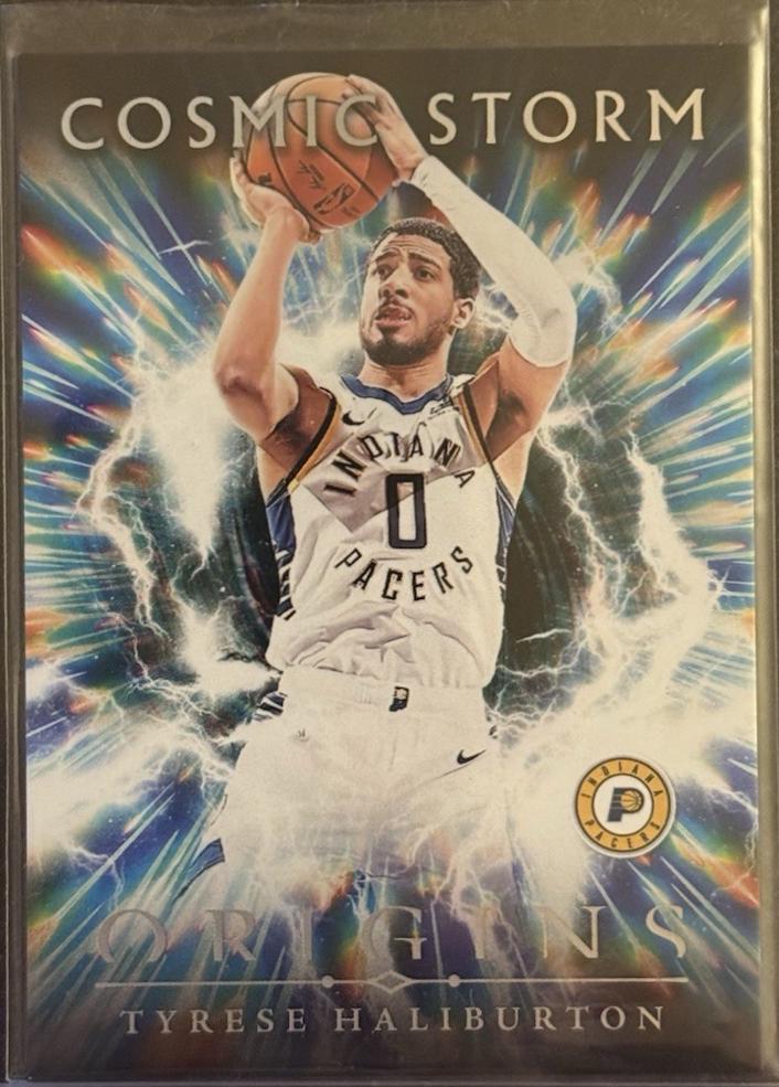 Tyrese Haliburton #23 Basketball Cards 2024 Panini Origins Cosmic Storm