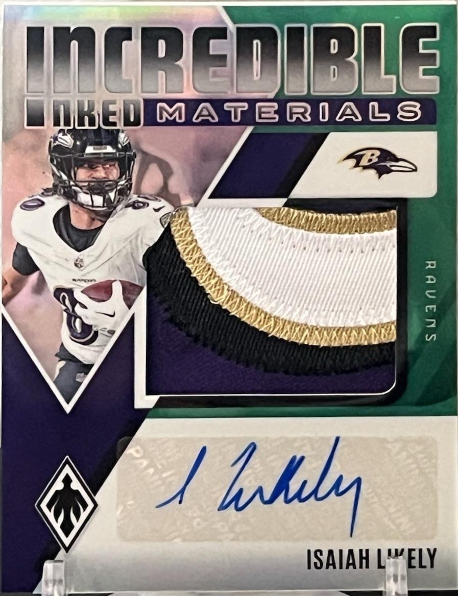 Isaiah Likely #IIM-ILY 2024 Panini Phoenix Incredible Inked Materials Football