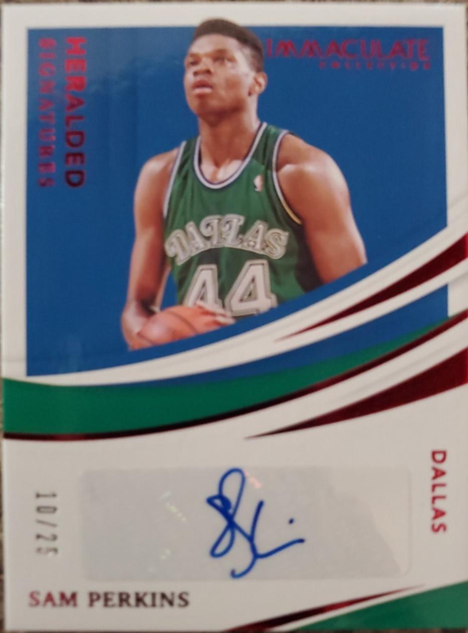 Sam Perkins #HS-SAM 2020-21 Panini Immaculate Collection Basketball Heralded Signatures