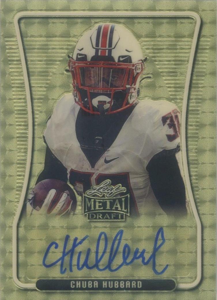 Chubba Hubbard #BAP-CH1 2020 Leaf Metal Draft Autographs Football