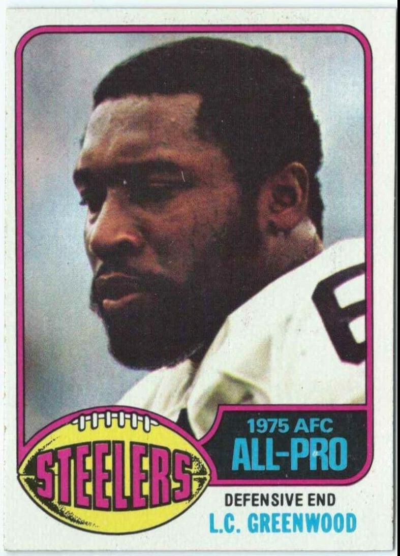 L.C. Greenwood #180 Football Cards 1976 Topps