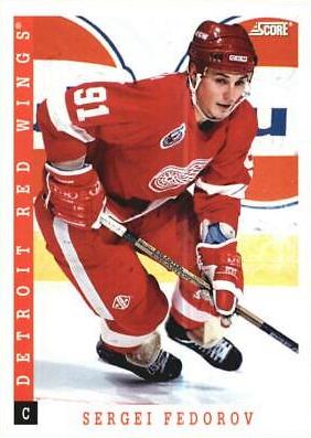 Sergei Fedorov #250 Hockey Cards 1993 Score