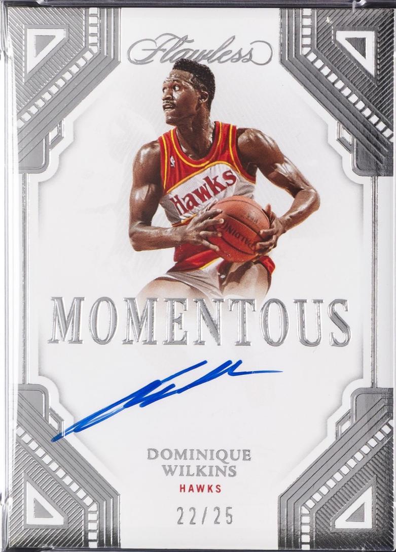 Dominique Wilkins #22 2022 Panini Flawless Momentous Autograph Basketball