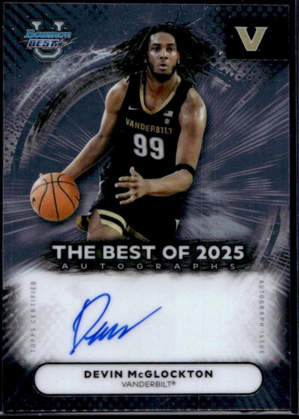 Devin McGlockton #BA-DM 2025-26 Bowman University Best Basketball The Best of 2025 Autographs