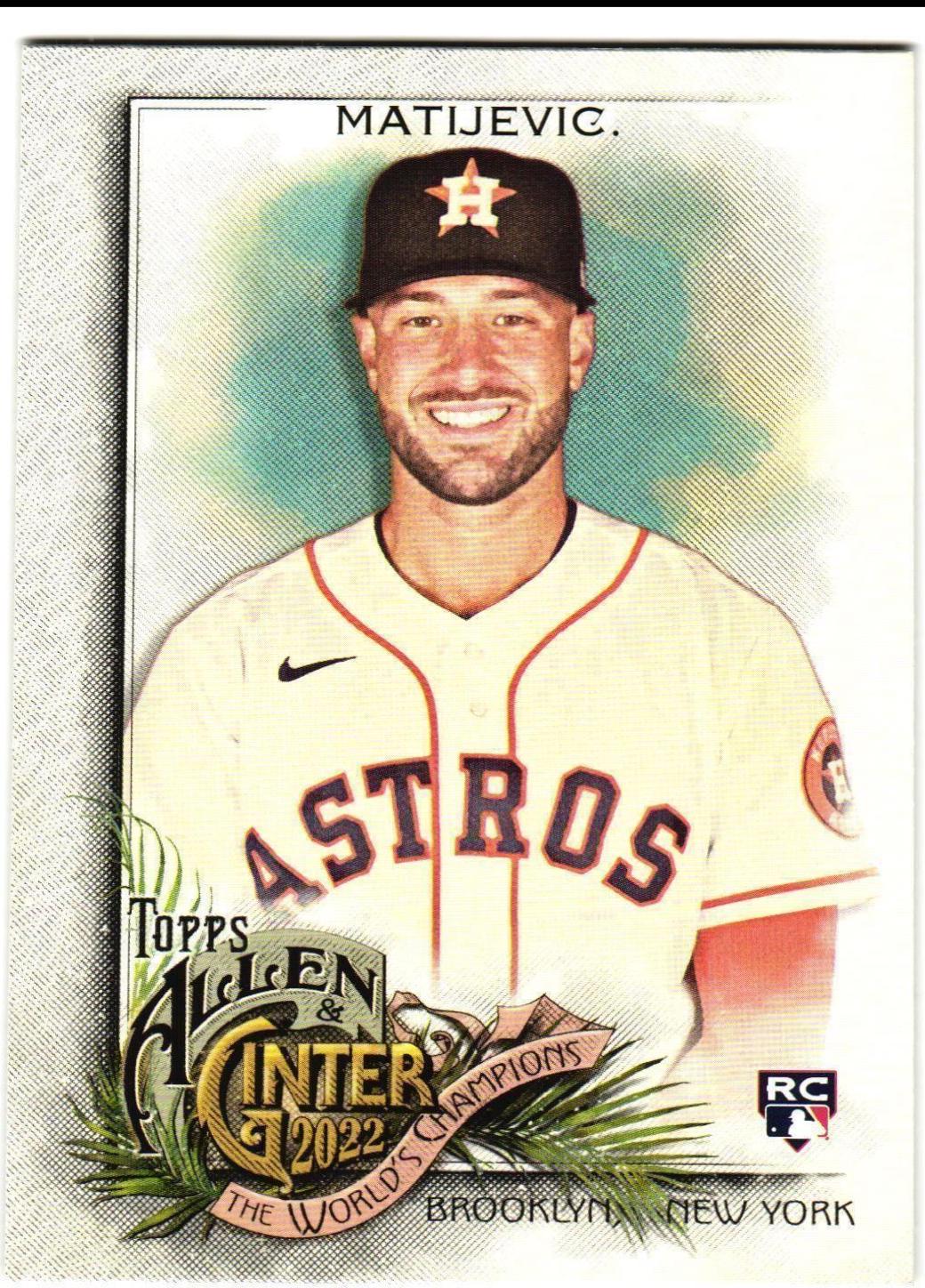 JJ Matijevic #176 Baseball Cards 2022 Topps Allen & Ginter