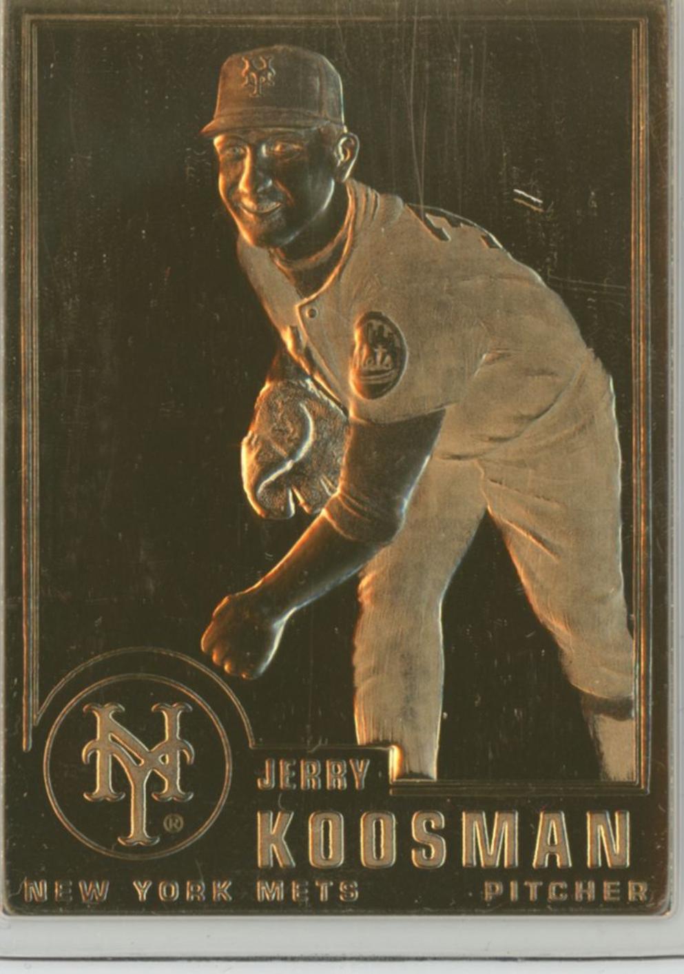 Jerry Koosman #21 1996 Danbury Mint 22kt Gold Baseball