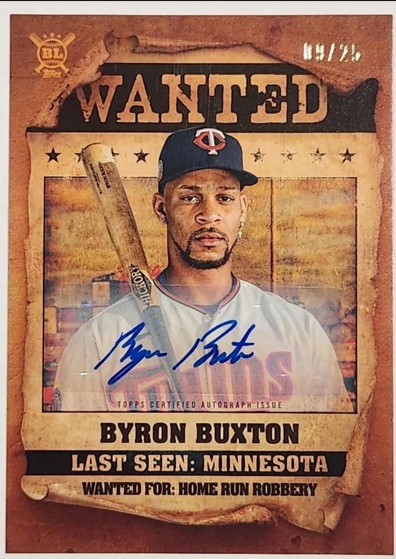 Byron Buxton #WT-12 Baseball Cards 2021 Topps Big League Wanted Autographs