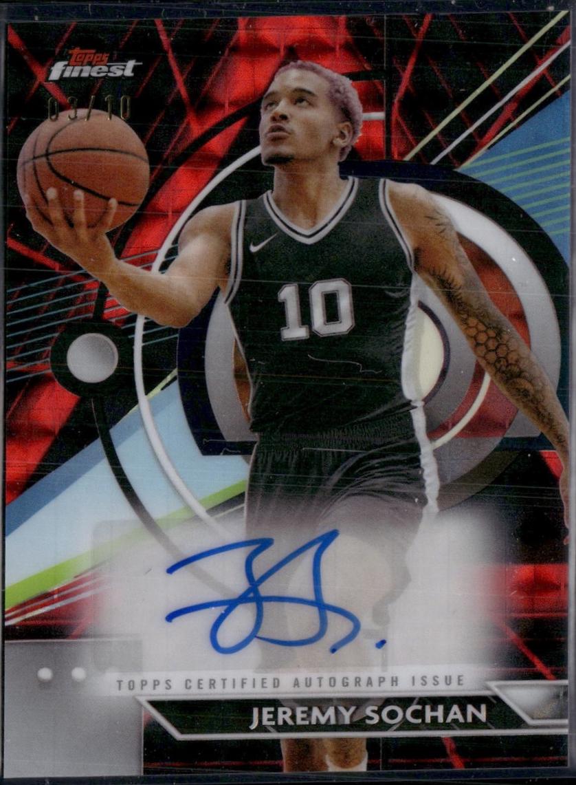Jeremy Sochan [Red Black Vapor Refractor] #FA-JS