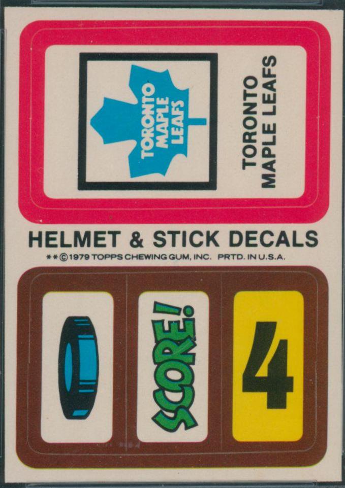 Toronto Maple Leafs Hockey Cards 1979 Topps Team Insert Stickers