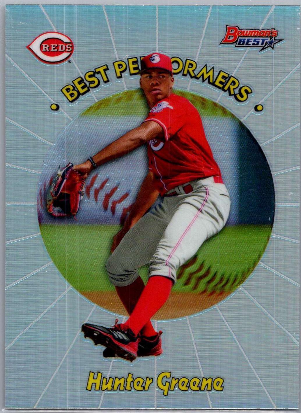 Hunter Greene #HG Baseball Cards 2018 Bowman's Best 1998 Performers