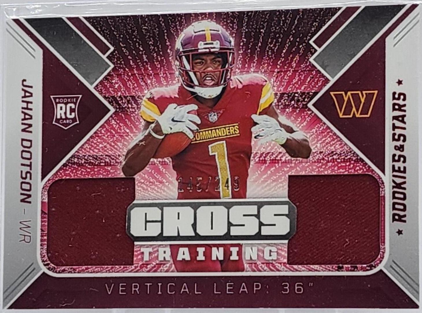 Jahan Dotson #CT-JD Football Cards 2022 Panini Rookies & Stars Cross Training