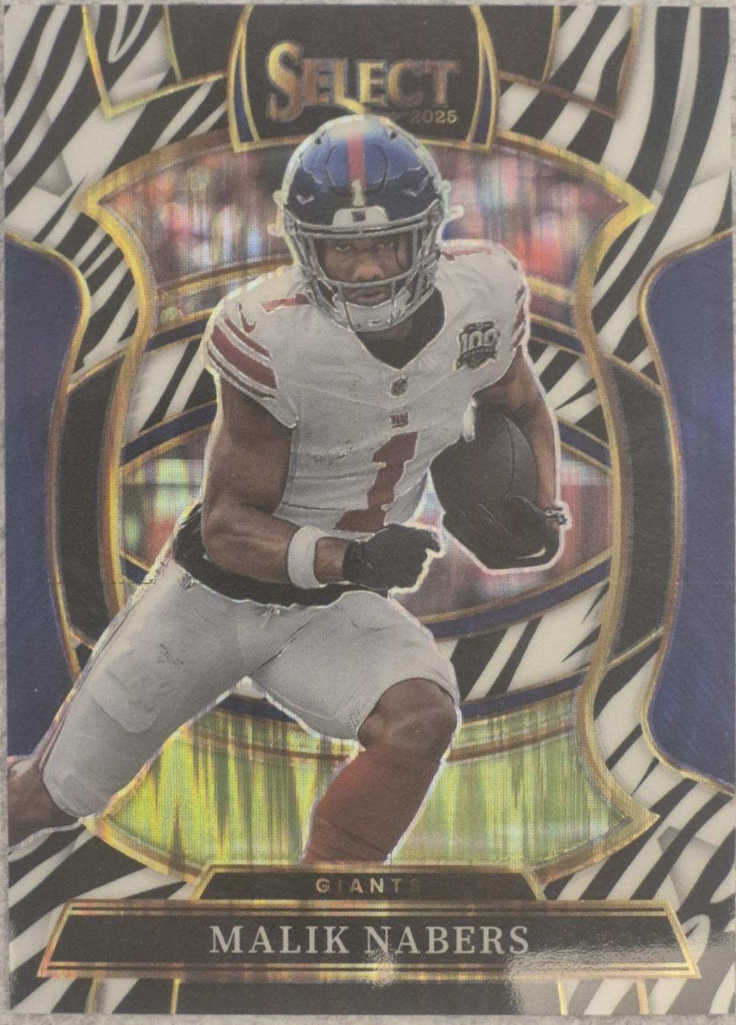 Malik Nabers [Zebra Prizm] #94 Prices | 2025 Panini Select