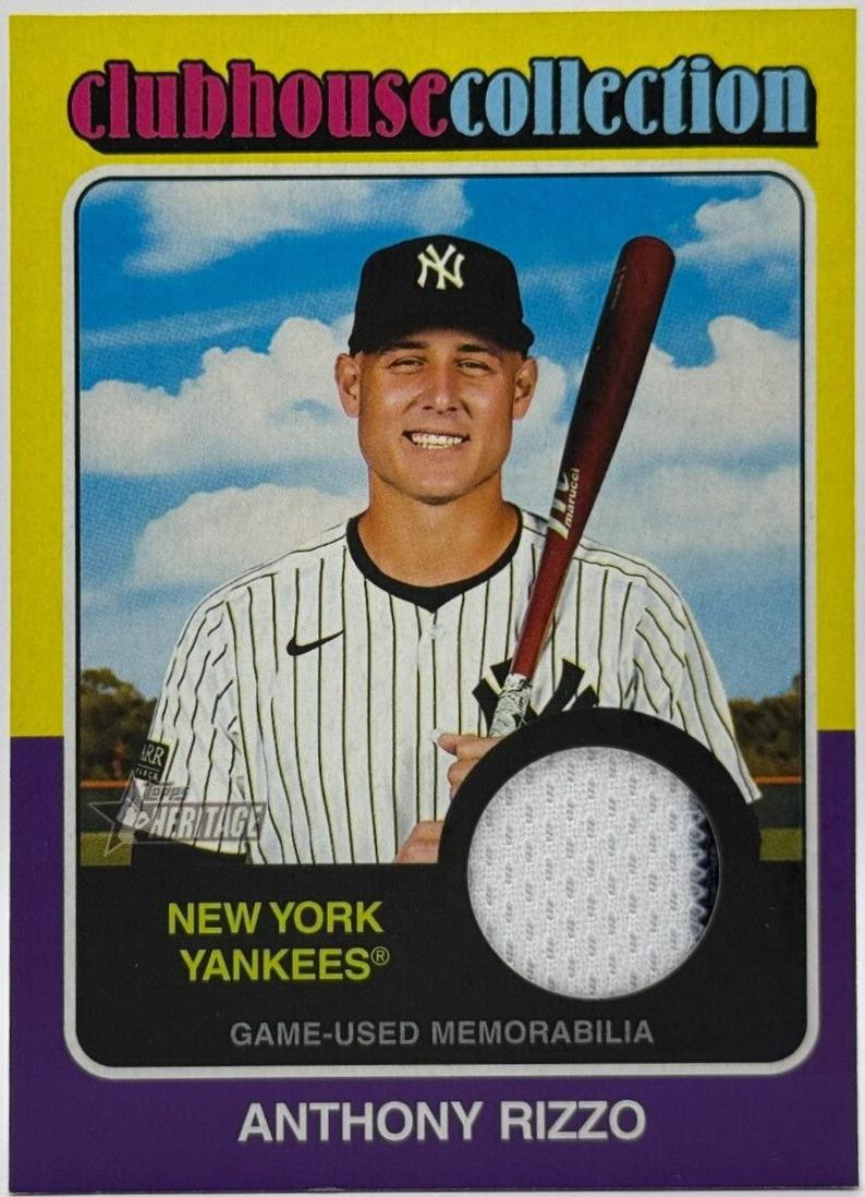 Anthony Rizzo #CCR-AR Baseball Cards 2024 Topps Heritage Clubhouse Collection Relic
