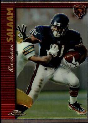 Rashaan Salaam #8 Football Cards 1997 Topps Chrome