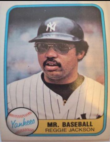 Reggie Jackson [Portrait] #79 Baseball Cards 1981 Fleer