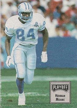 Herman Moore #4 Football Cards 1993 Playoff Contenders