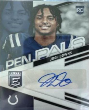 Josh Downs #PPJDO 2023 Panini Donruss Elite Pen Pals Autographs Football