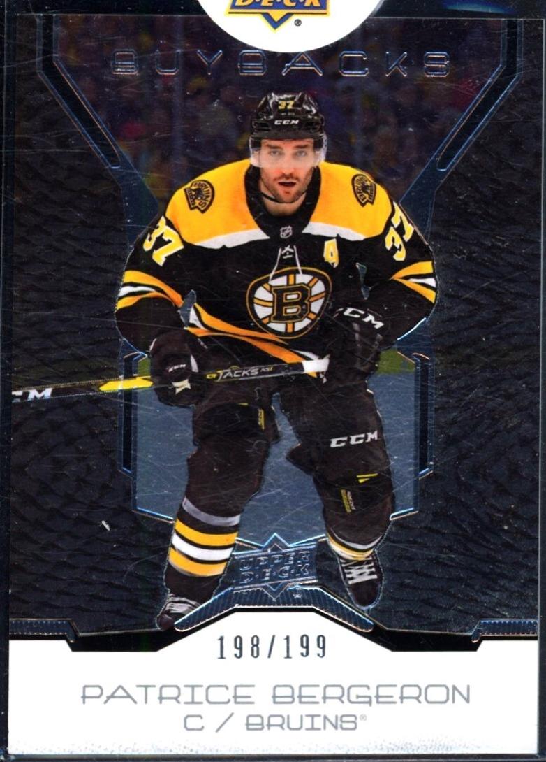 Patrice Bergeron #30 2019 Upper Deck Buybacks Hockey