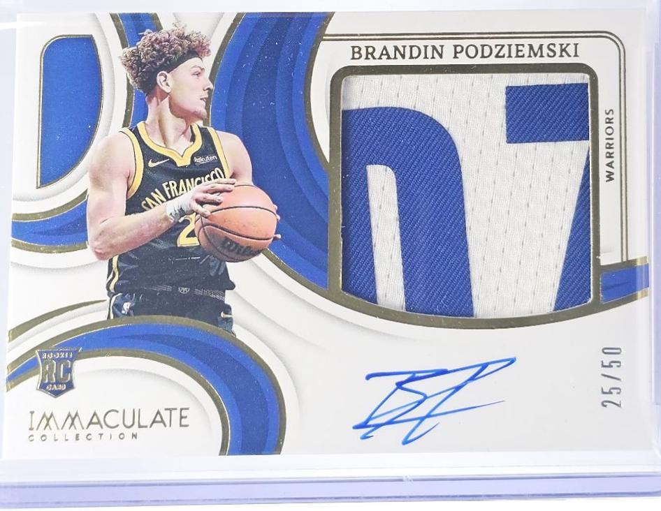 Brandin Podziemski #4 2023 Panini Immaculate Premium Patch Autograph Basketball