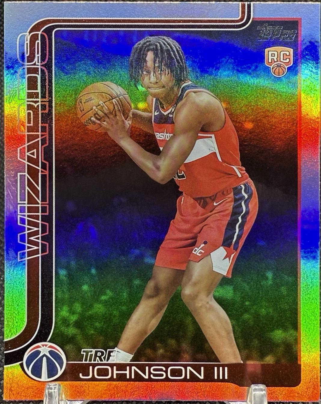 2025 Topps Tre Johnson III [Rainbow Foilboard] #206 card