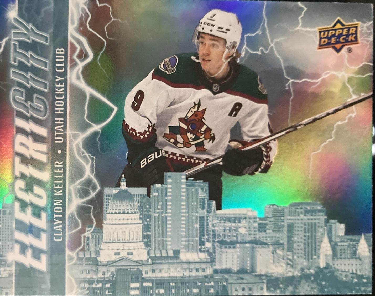 Clayton Keller #EC-6 Hockey Cards 2024 Upper Deck ElectriCITY