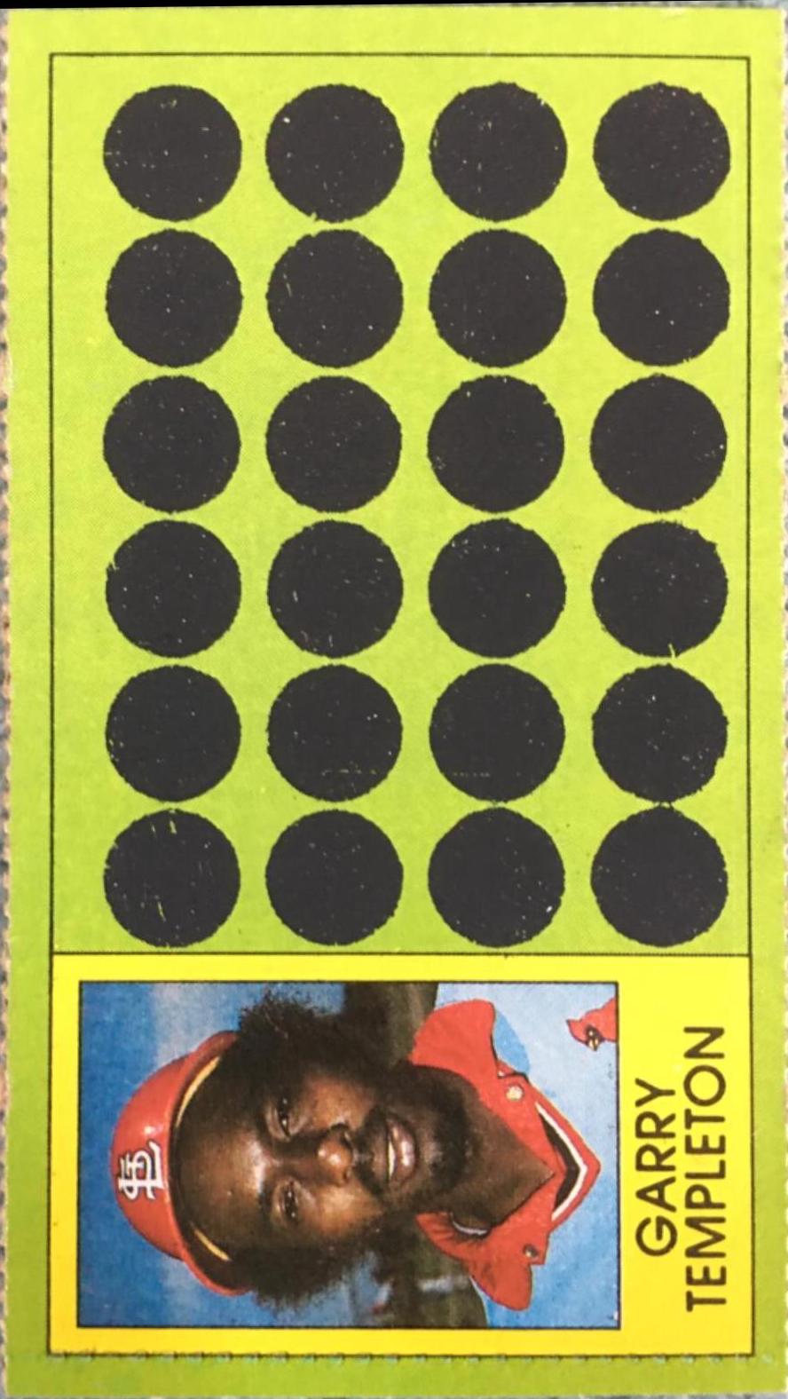 Garry Templeton #82 1981 Topps Scratch Offs Baseball