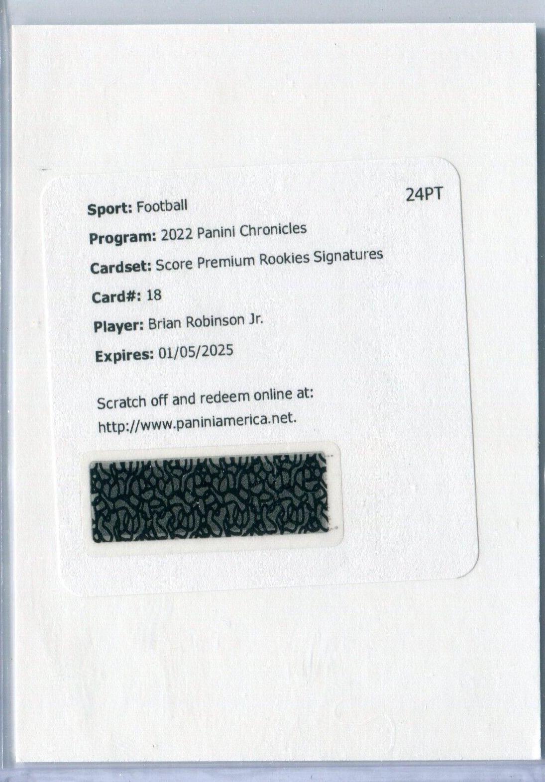 Brian Robinson Jr. [Signature] #SP-338