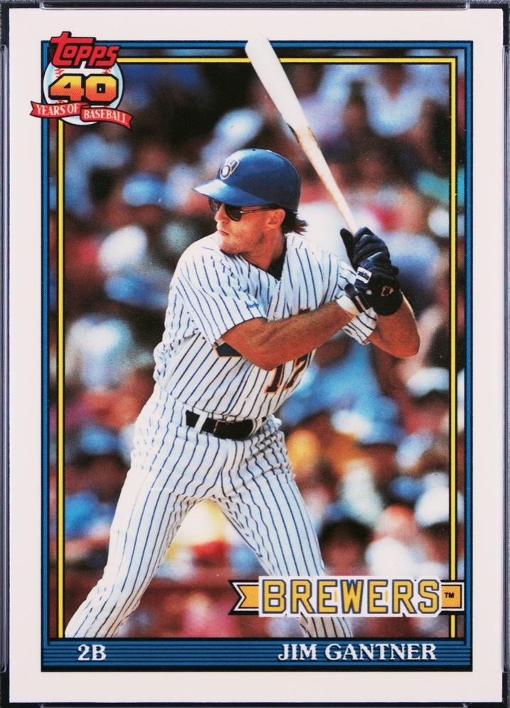 Jim Gantner #23 Baseball Cards 1991 Topps Tiffany