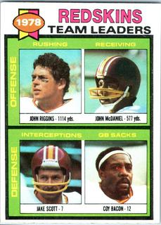 John Riggins / John McDaniel / Jake Scott / Coy Bacon TL, CLVAR: Cream Back