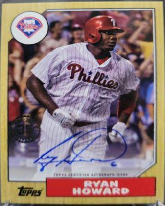 Ryan Howard #87BA-RH 2022 Topps 1987 Topps Baseball Autographs