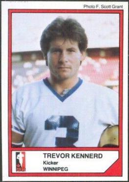 Trevor Kennerd #78 1984 Jogo Cfl Football