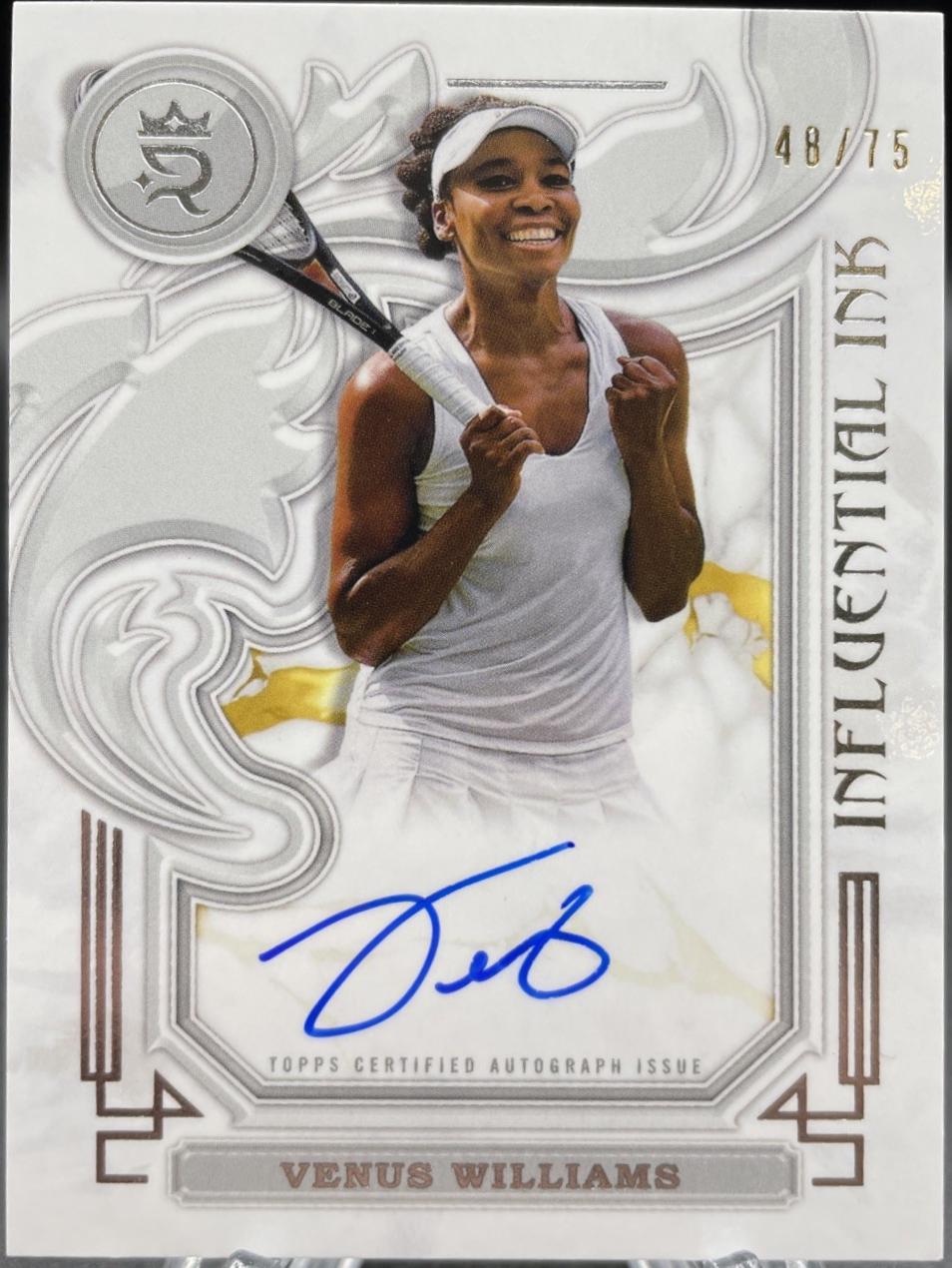 Venus Williams #I-VW Tennis Cards 2024 Topps Royalty Influential Ink Autograph
