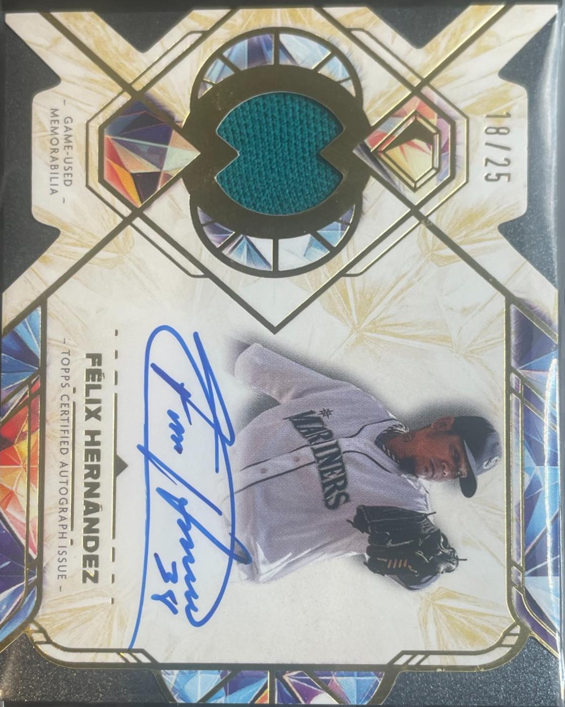 Felix Hernandez #SPAR-FH 2025 Topps Diamond Icons Single Player Auto Relic Baseball