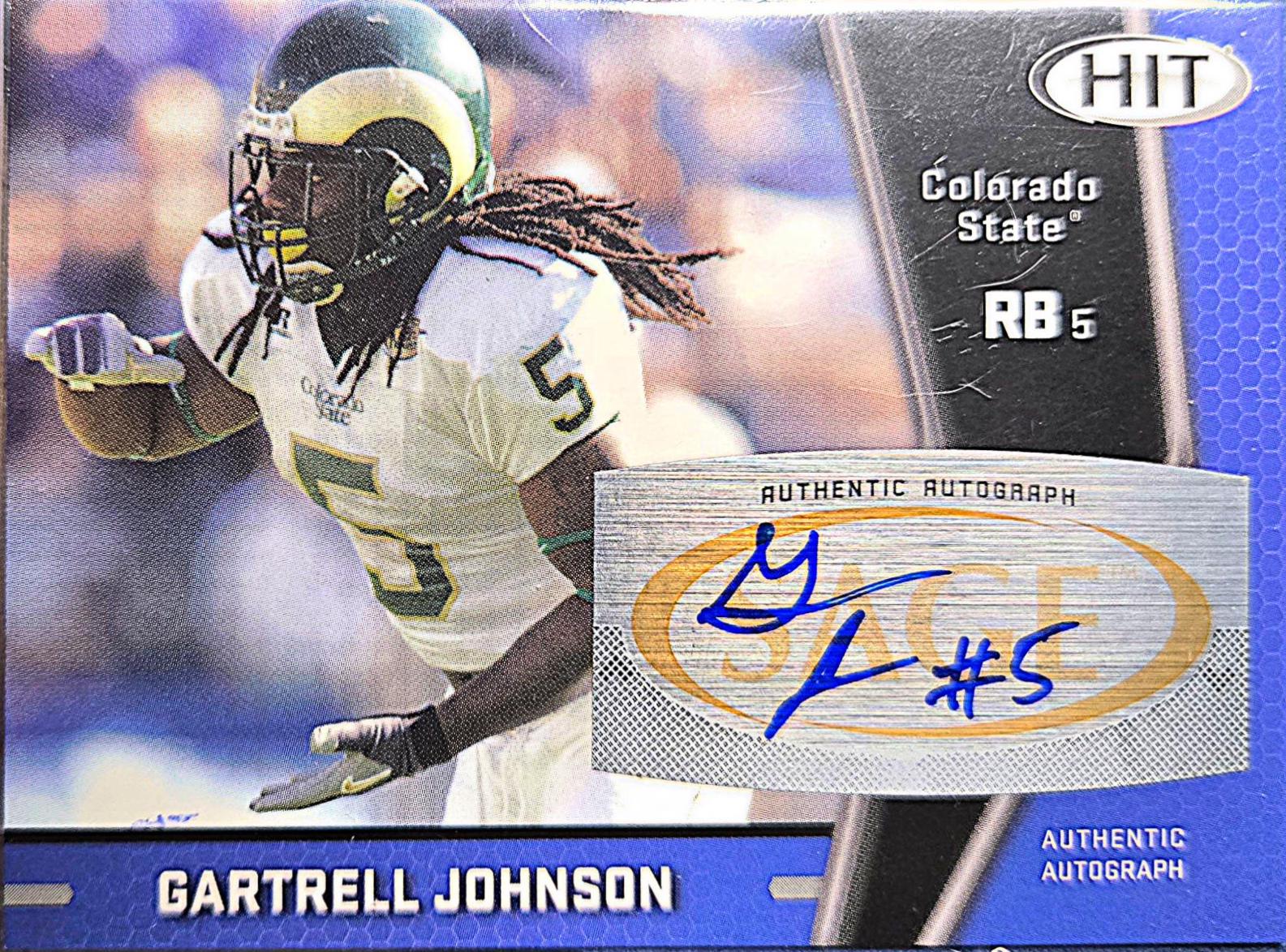 Gartrell Johnson #A95 2009 Sage Hit Autographs Football