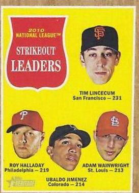 NL Strikeout Leaders #60 Baseball Cards 2011 Topps Heritage