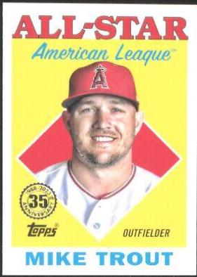 Mike Trout #88AS-2 Baseball Cards 2023 Topps 1988 All Star