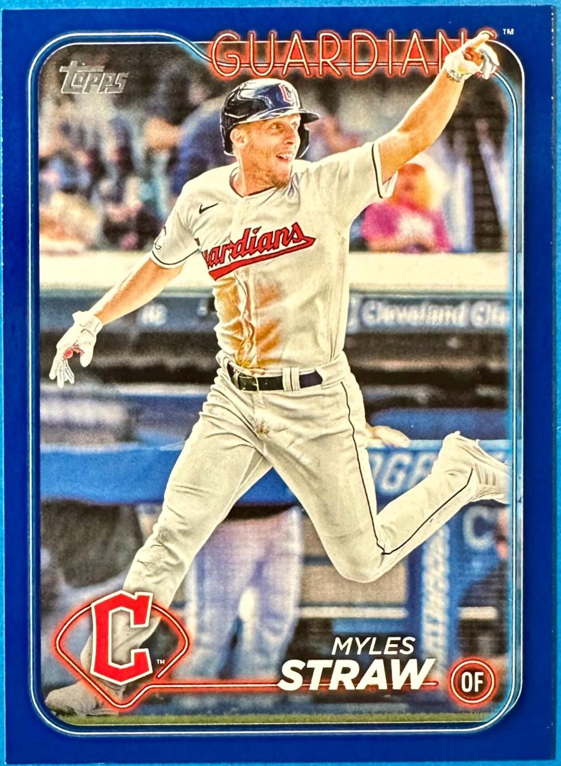 Myles Straw [Royal Blue] (2024 Topps)
