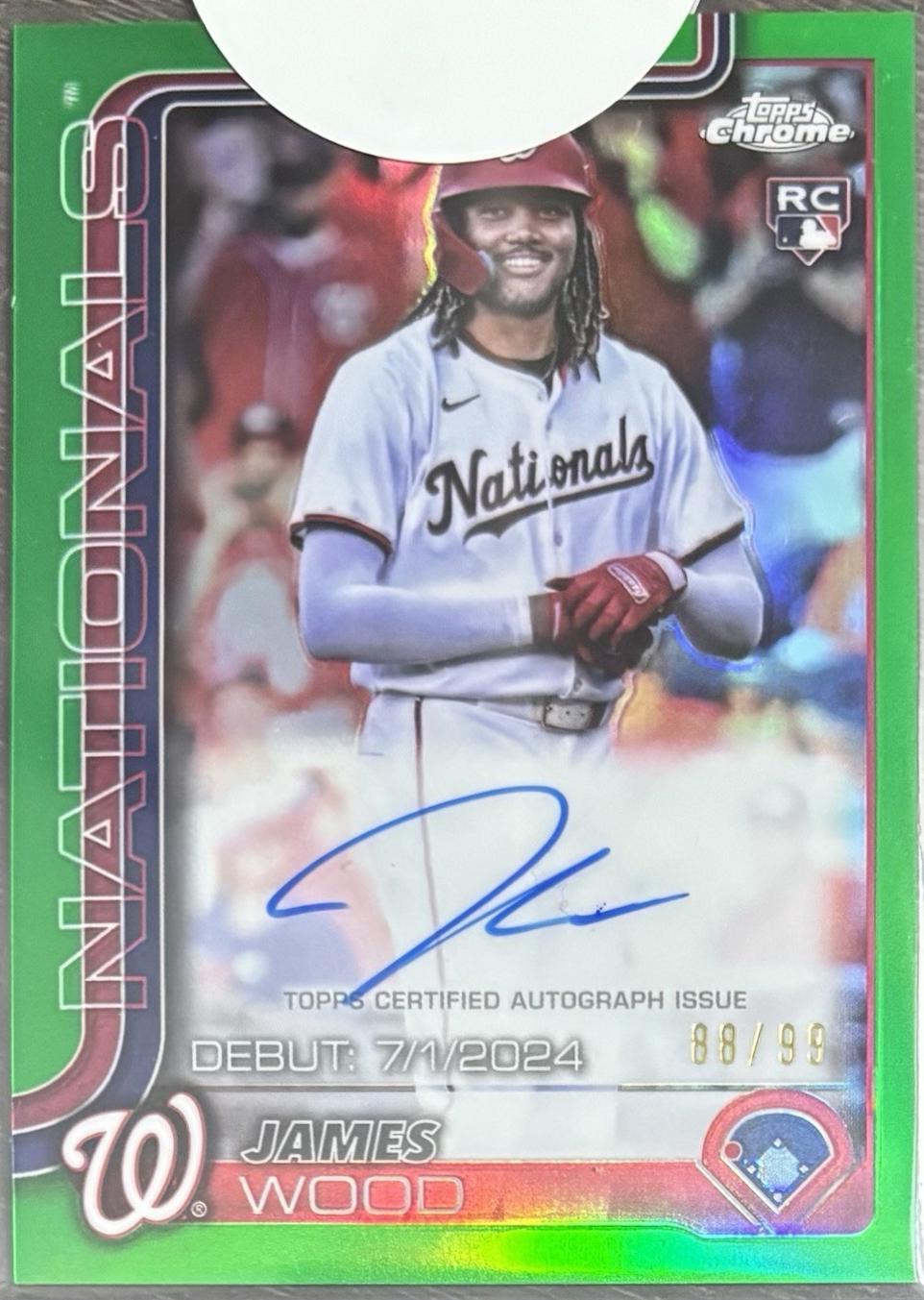 James Wood [Green Refractor] #CRDA-JWO Prices | 2025 Topps Chrome